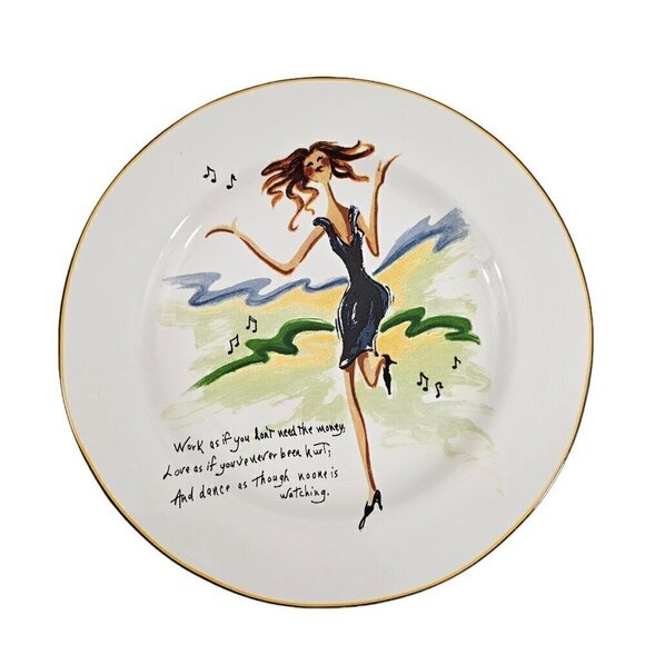 Sakura Glamour Girls Stoneware 8 1/4” Salad Luncheon Plates - Set of 3 - Picture 7 of 16